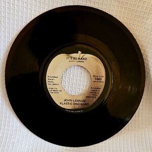 John Lennon Vinyl Record Featuring "Imagine" And "It's So Hard" 45RPM